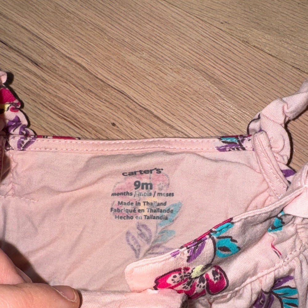 Carter's Pink Floral and Purple Striped Camisoles - Picture 7 of 16